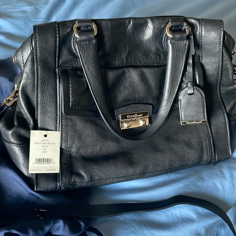 Cole Haan black leather Zoe bag